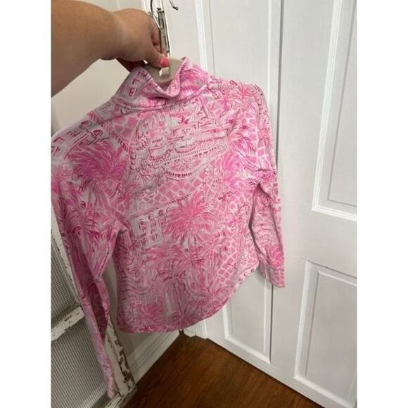 Lilly Pulitzer Skipper Popover Half-Zip Top Paradise Pink Rule Breakers Size XS - Picture 5 of 5